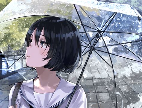 96 Anime Girl Umbrella Wallpaper For Free Myweb