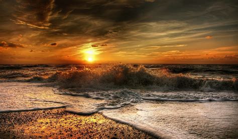 Free Photo Waves Of The Sea Beach Eve Evening Free Download Jooinn