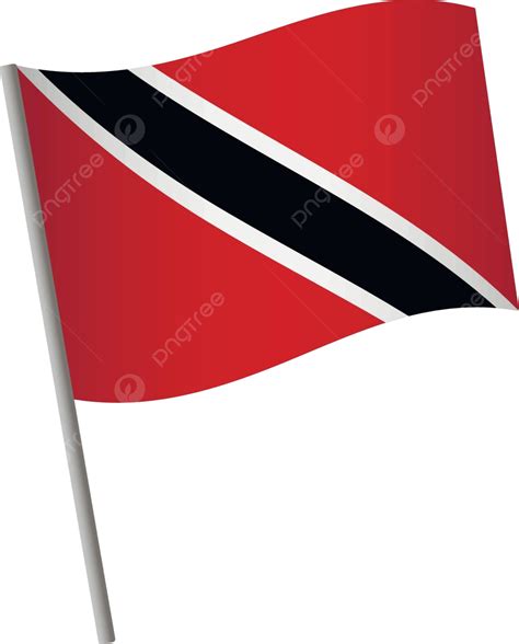 Trinidad And Tobago Flag Icon Trinidad And Tobago Flag Flagpole Flag