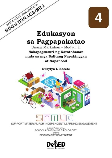 Pdf Edukasyon Sa Pagpapakatao Edukasyon Sa Pagpapakatao Ikaapat Na Baitang