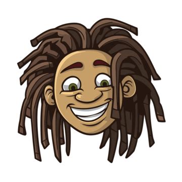 Dreads Clipart Cartoon Clip Art Illustration African Cartoon Character Dreads Smiling Head