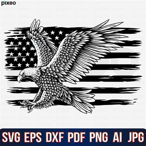 Eagle With American Flag Svg American Flag Svg Eagle Svg Eagle