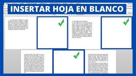 Cómo Insertar Una Hoja En Blanco En Word Youtube