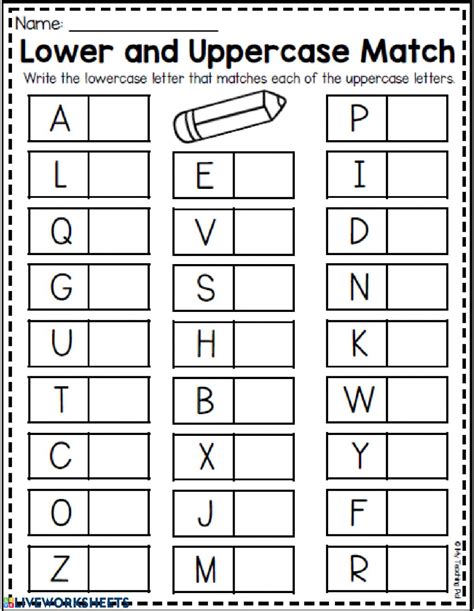 Alphabet Letter Matching Worksheets