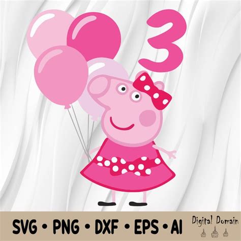 Custom Birthday Peppa Pig Kid Svg Peppa Pig Birthday Girl S Inspire