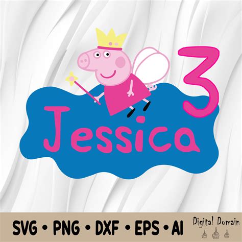 Personalized Peppa Pig Birthday Girl Svg Girl Peppa Svgfam Inspire