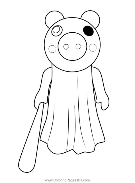 Piggy Roblox Coloring Page For Kids Free Roblox Printable Coloring