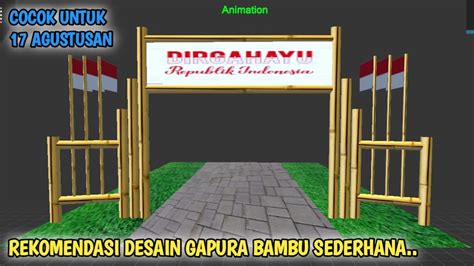 Contoh Desain Gapura Bambu Paling Sederhana YouTube