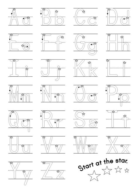 Alphabet Practice Worksheets To Print Activity Shelter Handwriting