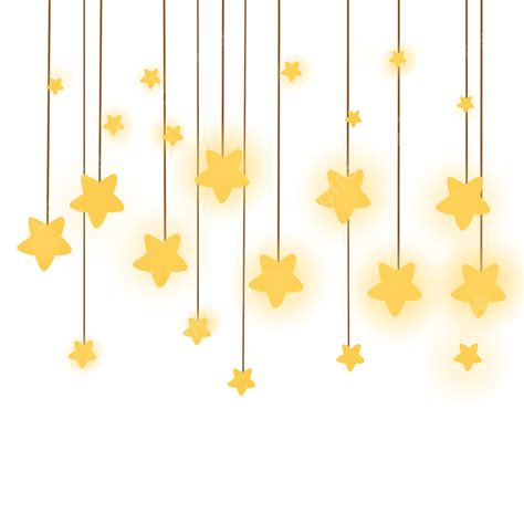 Hanging Glitter Star Gold Sparkle Ornament Suspension Flashing Star