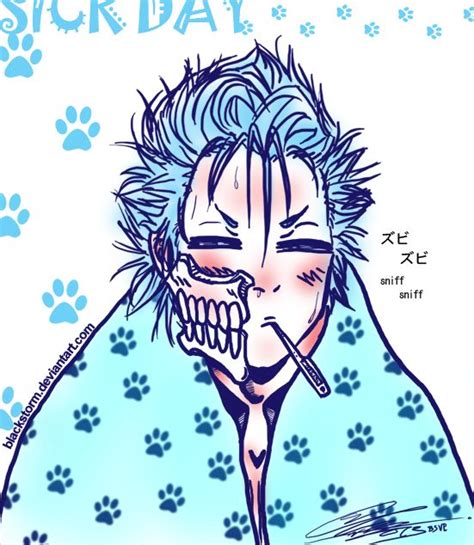 Chibi Grimmjow Sick Day By Blackstorm Sick Anime Anime Boy Sick