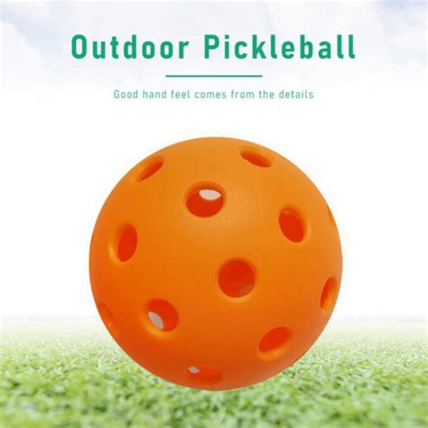 Outdoor Pickleball Balls40 Holes 3 Packhigh Vis Optic Orange