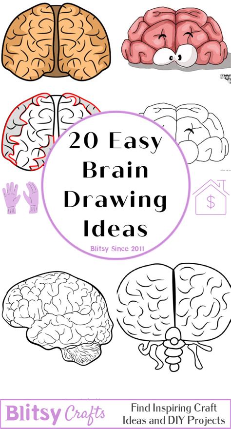 20 Easy Brain Drawing Ideas How To Draw A Brain Blitsy