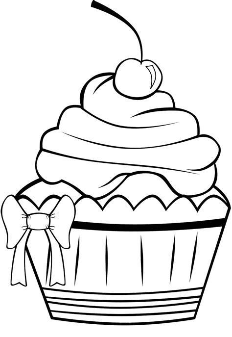 Gambar Printable Cupcake Coloring Pages Kids Mewarna Gambar Mewarnai Di