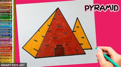 How To Draw Pyramid Easy Draw Pyramid Smart Kids Art Youtube