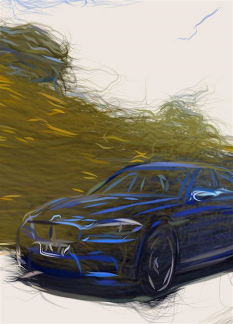 Bmw M5 F10 Drawing Digital Art By Carstoon Concept Pixels