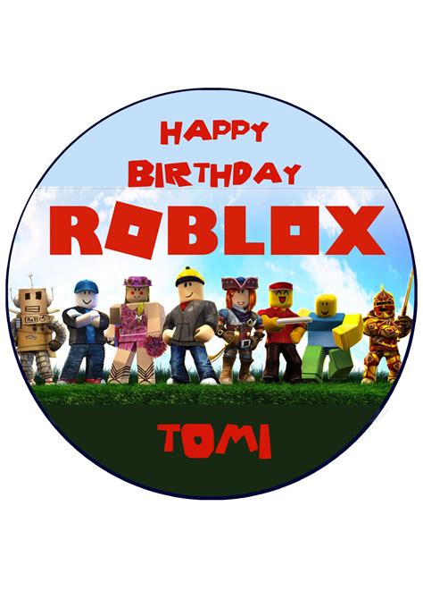 Roblox Round Cake Topper Edible Itty Bitty Cake Toppers