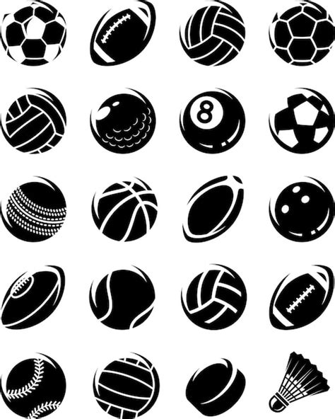 Premium Vector Sport Balls Set Vector