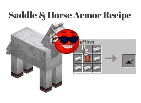 Saddle And Horse Armor Recipe Minecraft Mod