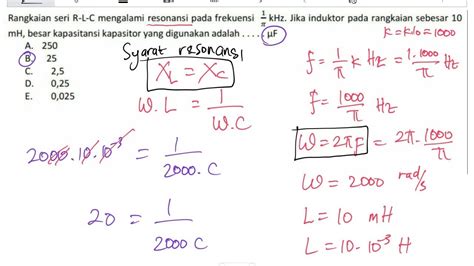 Menghitung Kapasitansi Kapasitor Rangkaian RLC Mengalami Resonansi