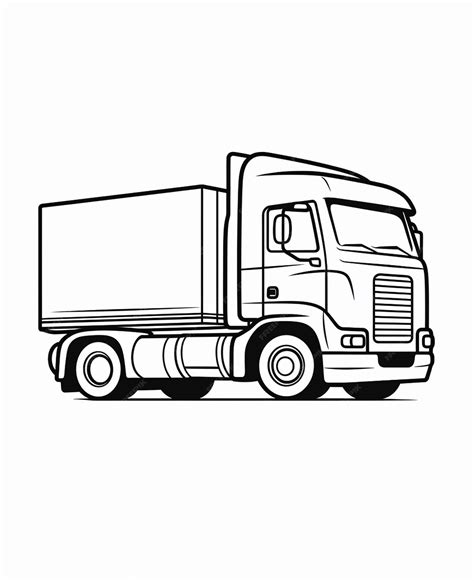 Premium Photo Camion Truck Coloring Page For Kids Transportation