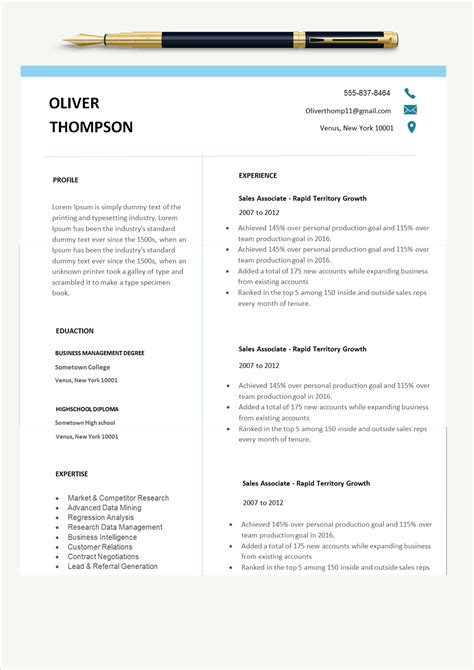 Click download to save the resume template to your computer, or click edit in browser to open the template in microsoft word online. Single page resume template (With images) | One page resume template, One page resume, Resume ...