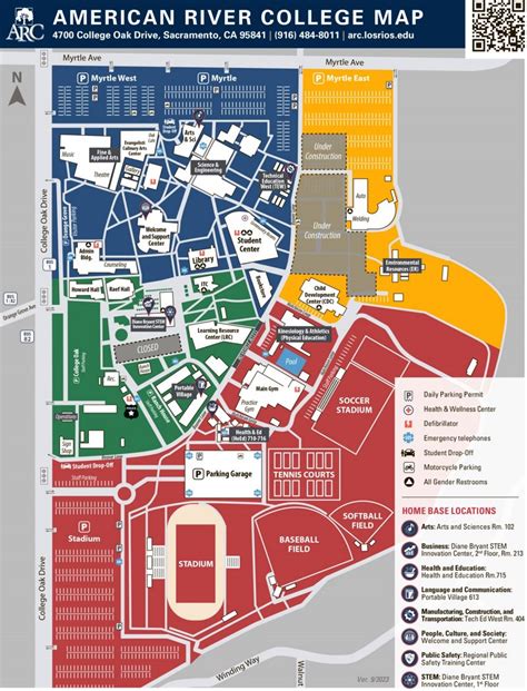 American River College Campus Map Arc