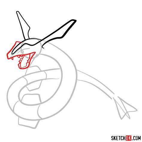 How To Draw Rayquaza Pokemon Sketchok Easy Drawing Guides