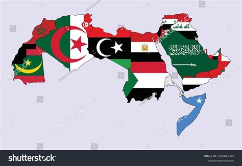 Map Of North Africa And Middle East Countries Royalty Free Stock