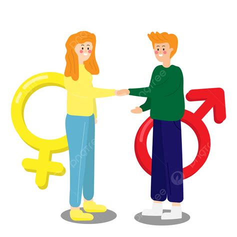 Shake Hands Illustration Of Gender Equality Shakes Hands Gender