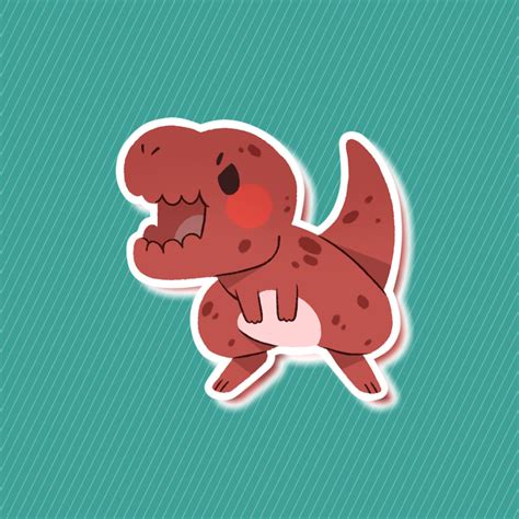 Super Cute Tyrannosaurs Rex Super Adorable Kawaii T Rex Dino Etsy