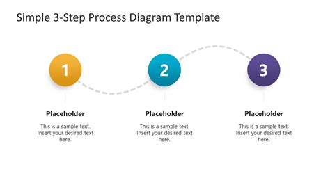 Simple 3 Step Process Diagram Template For PowerPoint