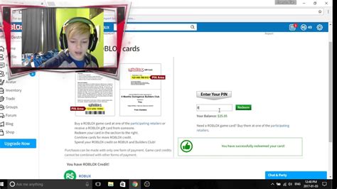 Go to the gift card redemption page. REDEEMING ROBLOX GIFT CARDS!!!! (AGAIN) - YouTube