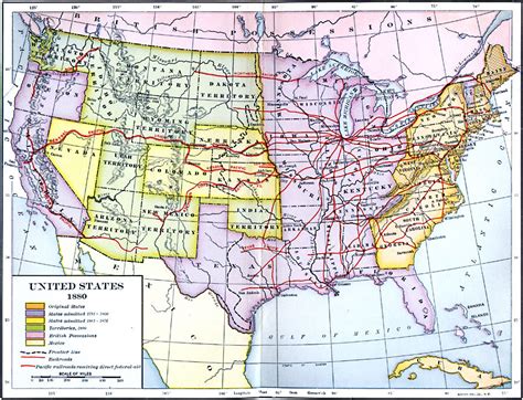 Map United States 1880 Direct Map