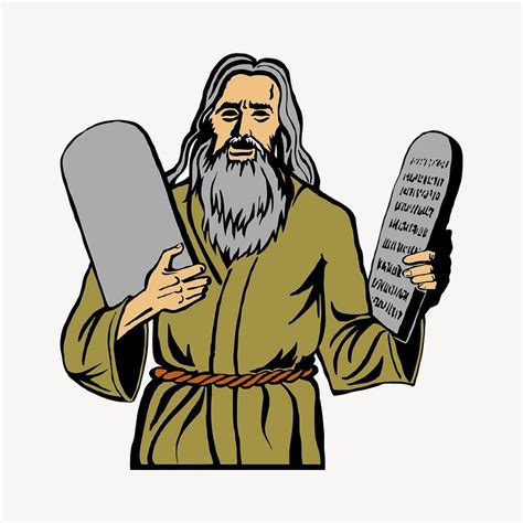 Moses And Ten Commandments Illustration Free Vector Rawpixel