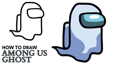 How To Draw Among Us Ghost Crewmate Easy Step By Step Drawing