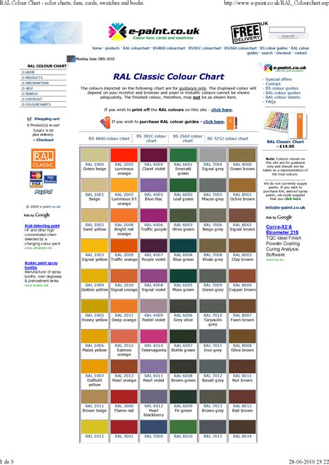 Pdf Ral Colour Chart Color Ch Dokumentips