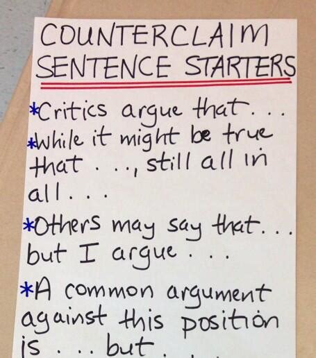 Some people think… some may say that…. counterclaim starters