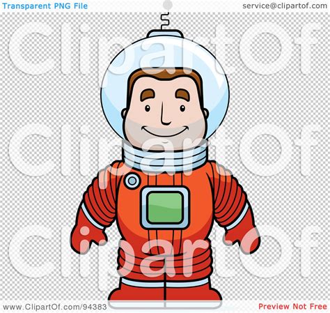 Royalty Free Rf Clipart Illustration Of A Male Astronaut In A Red