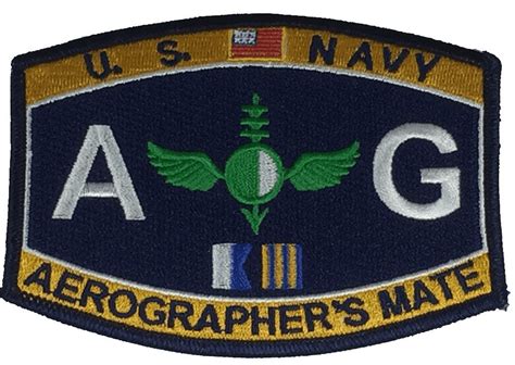 Usn Navy Ag Aerographers Mate Mos Rating Patch Sailor Veteran