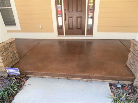 Stained Concrete For Exterior Porches And Patios Decorative Concrete Of