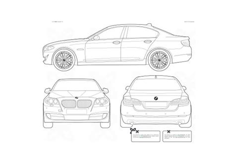 Download Drawing Bmw 5 Series F10 Sedan 2011 In Ai Pdf Png Svg Formats