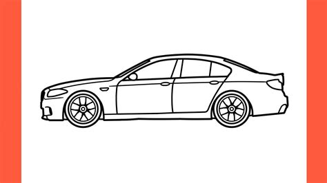 How To Draw A Bmw M5 F10 Easy Drawing Bmw M5 2011 Car Step By Step