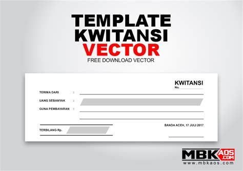 Template Kwitansi Pembayaran Cdr Mbkaos