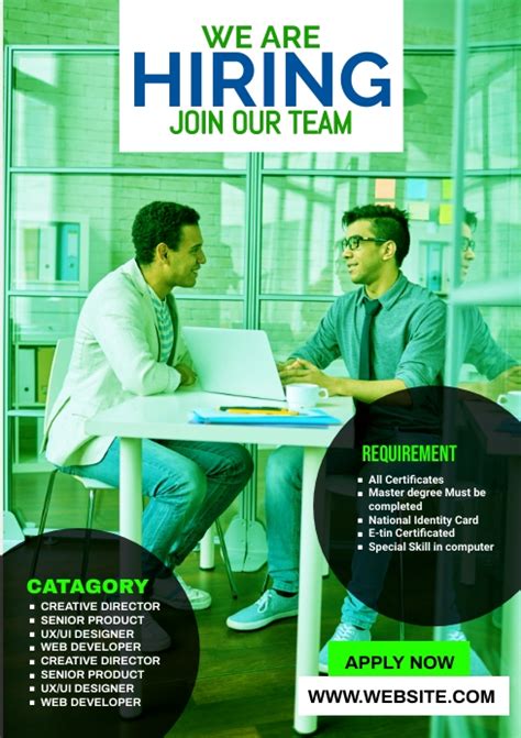 We Are Hiring Flyer Template Postermywall