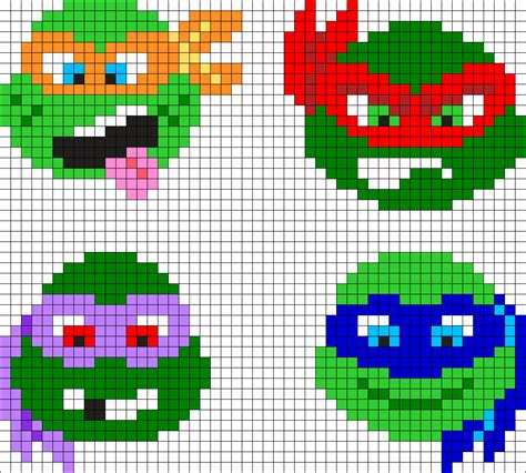 Teenage Mutant Ninja Turtles Perler Bead Pattern Bead Sprites