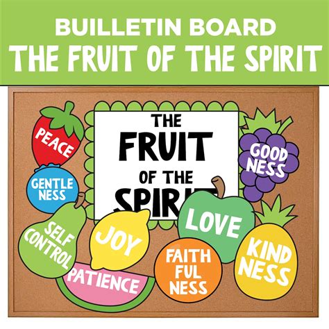 Fruit Of The Spirit Bulletin Board Christian Classroom Decoration Etsy