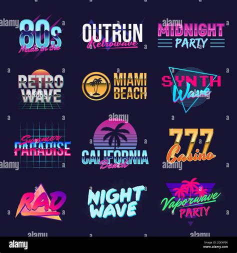 Design Con Logo Retro Outrun Logo Retro Al Neon Modelli Con Logo