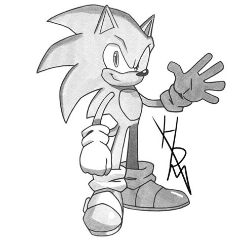 Modern Sonic Tyson Hesse Style Pencil Drawing By Hiddenmatrixyt On