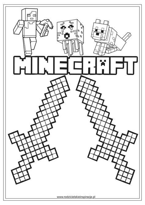 Kolorowanki Minecraft Do Wydruku Rodzicielskieinspiracjepl